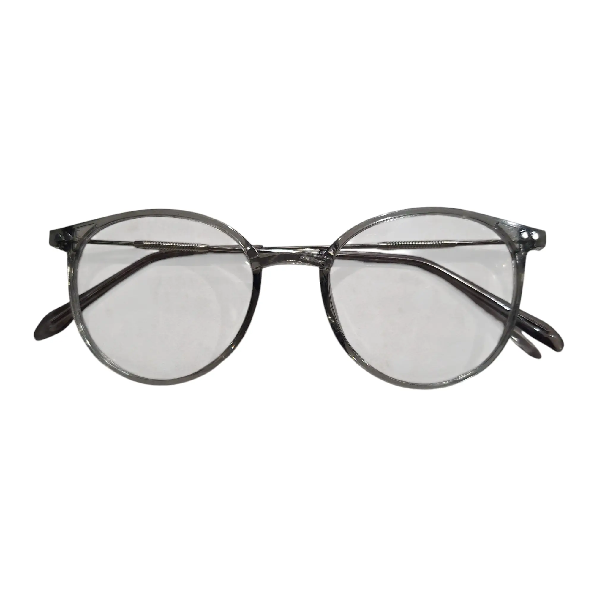 kacamata anti radiasi bulat frame lentur elastis abu abu 010